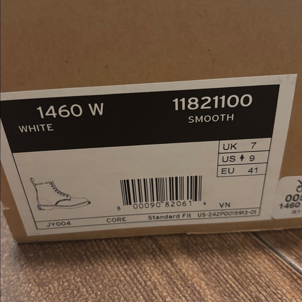 NIB DR MARTENS SMOOTH WHITE SIZE 9 - Picture 4 of 8